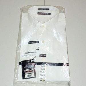Kirkland Men's Long Sleeve Slim Fit Dress Shirt